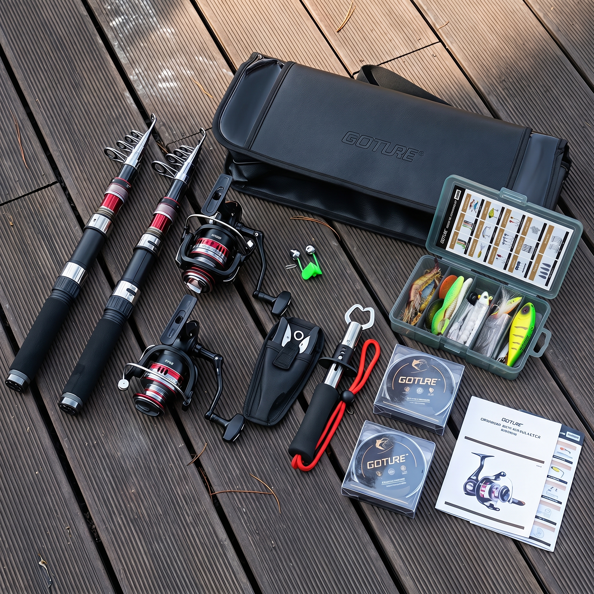 Reel Bag - Conjunto de Vara de Pesca Telescópica