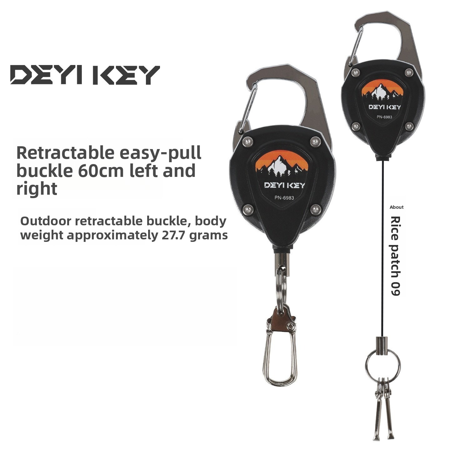 Reel Repair Kit - Chaveiro Retrátil Reforçado com Mosquetão Anti-Perda