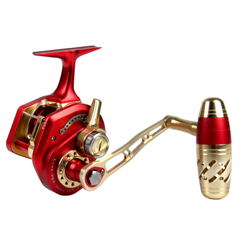 Baitcasting Reel - Carretilha de Pesca Jigging Vermelha 70lbs