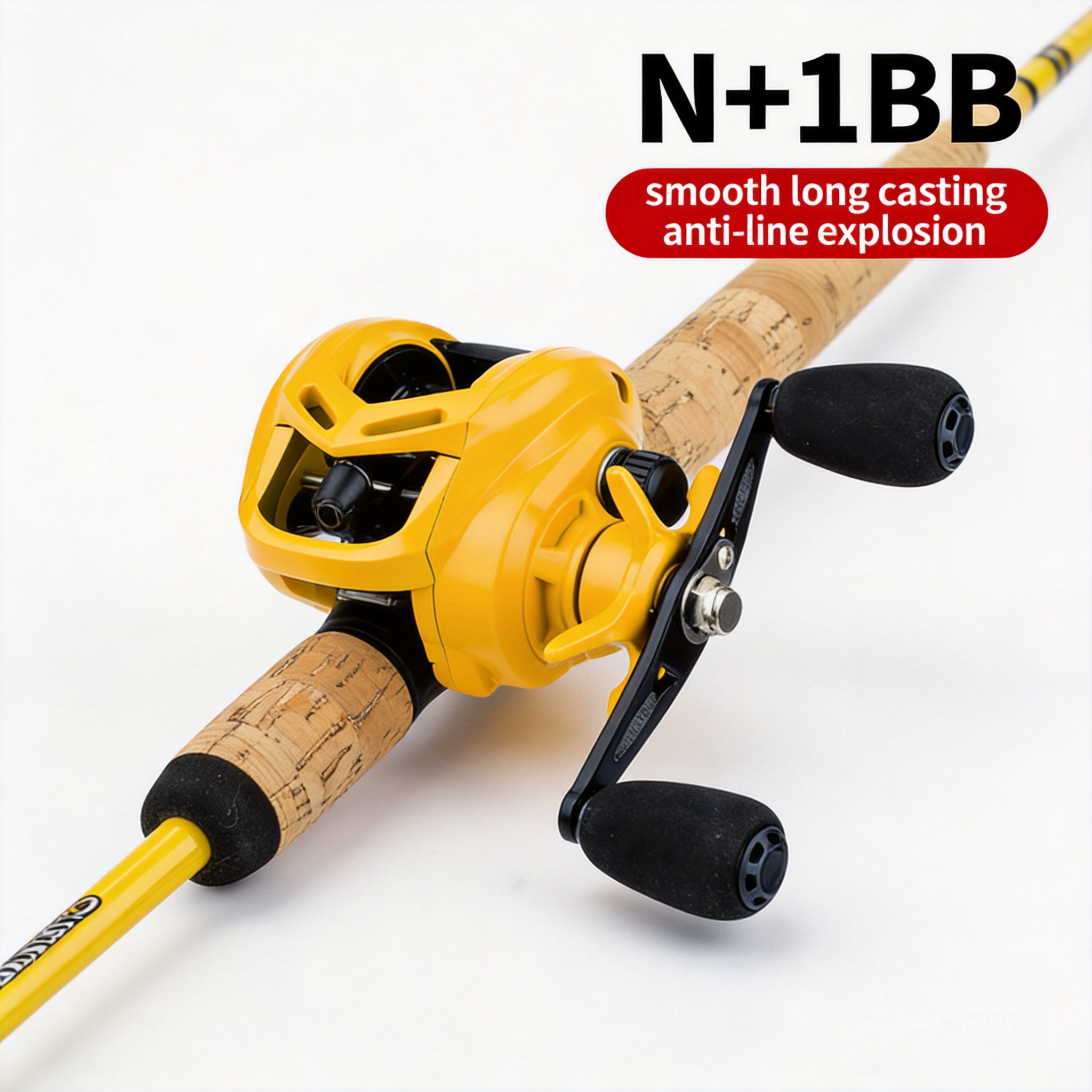Ice Fishing Reel - Carretilha de Pesca Amarela N+1 Bb