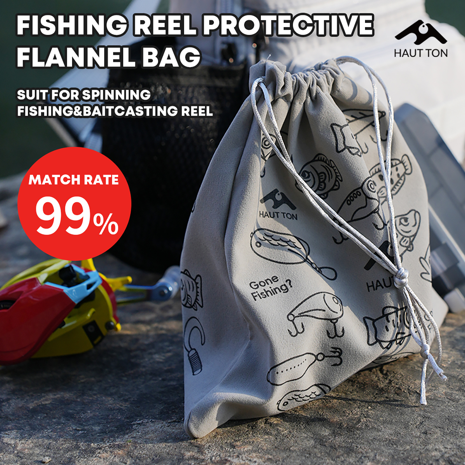 Trolling Reel - Bolsa Protetora para Carretilha de Pesca