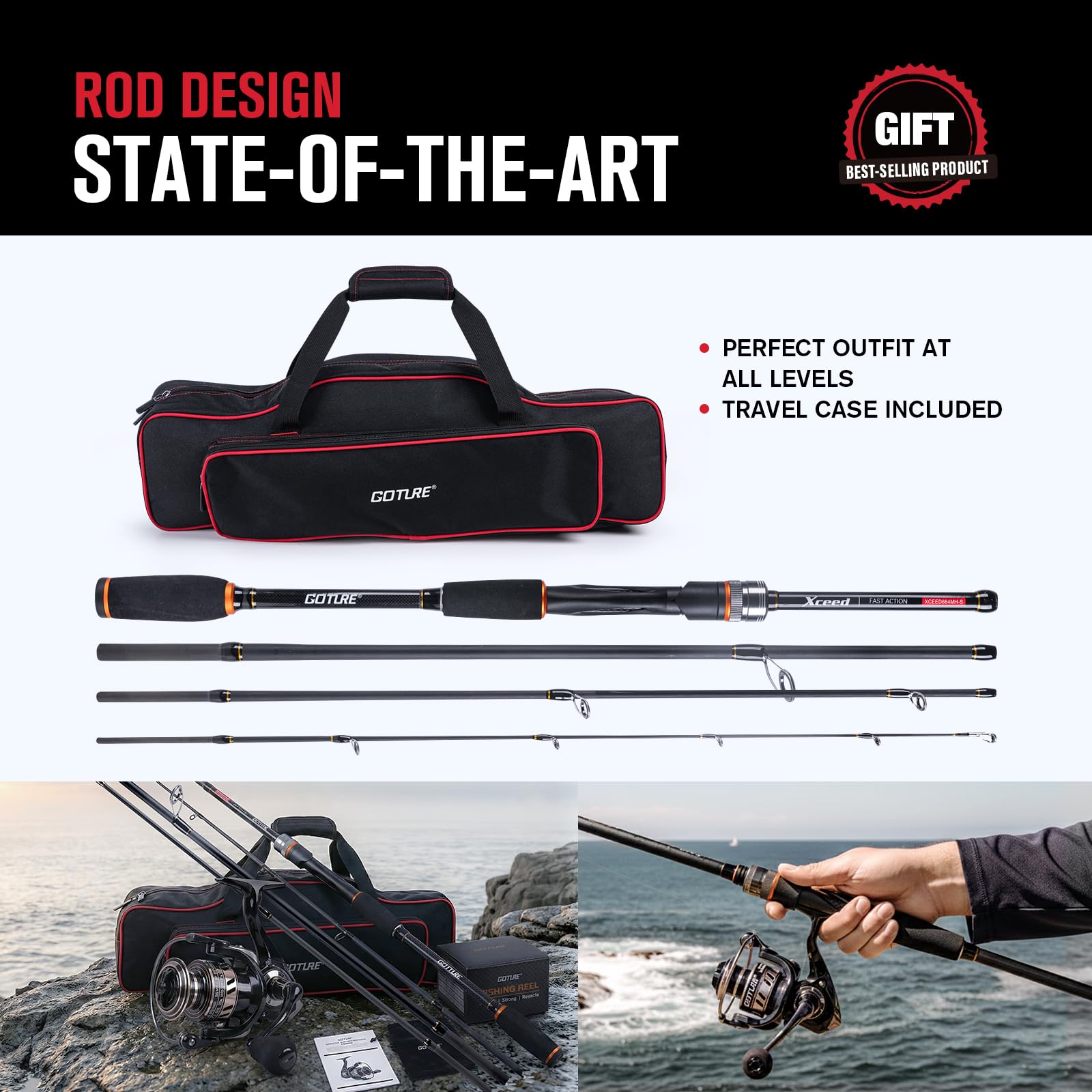 Conjunto de Vara de Pesca Port - Reel Bag avaliação e preço