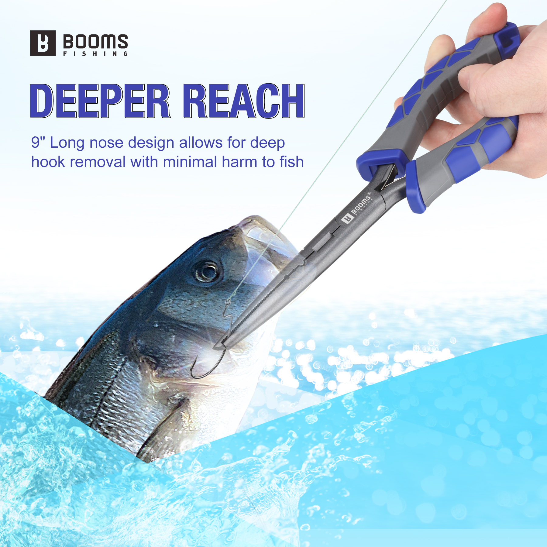 Booms pesca xw10 23cm alicate  - Baitcasting Reel avaliação e preço