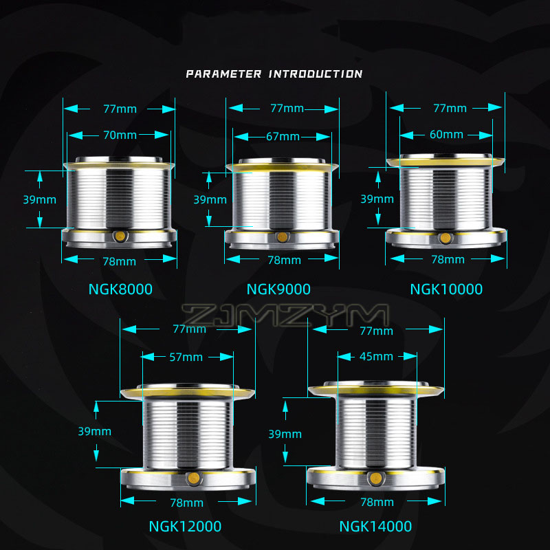 18kg grande arrasto carretilha - Reel Spare Spool avaliação e preço