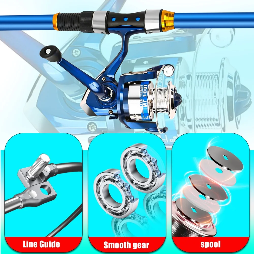 Conjunto de vara de pesca tele - Spincast Reel avaliação e preço